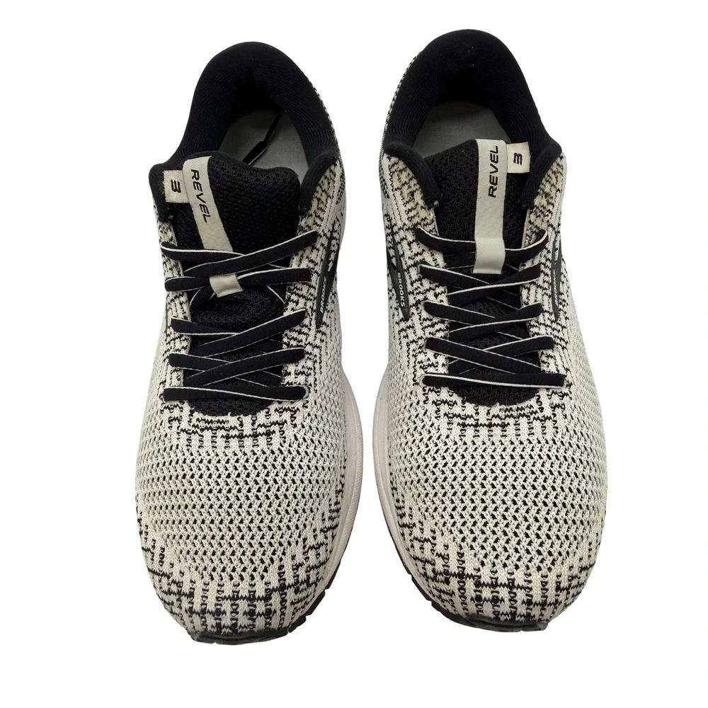 Brooks Revel 3 Running Shoes Womens 10 Black White Excellent Knit Sneakers